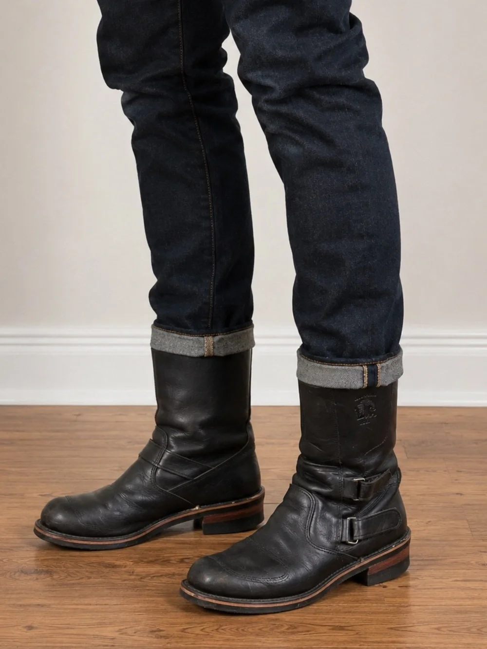 Chippewa 27862 Rally Engineer Boots Men’s 9.5D Made in USA Black Leather